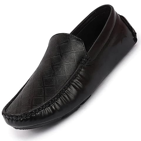 FAUSTO Men's Textured Driving Loafer